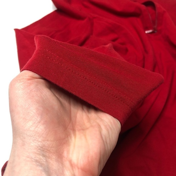 Gap Red Half-Zip Long Sleeve Running Active Stretchy Shirt Top SIZE M - Picture 5 of 8